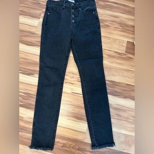 Madewell 10” high rise button fly skinny EUC